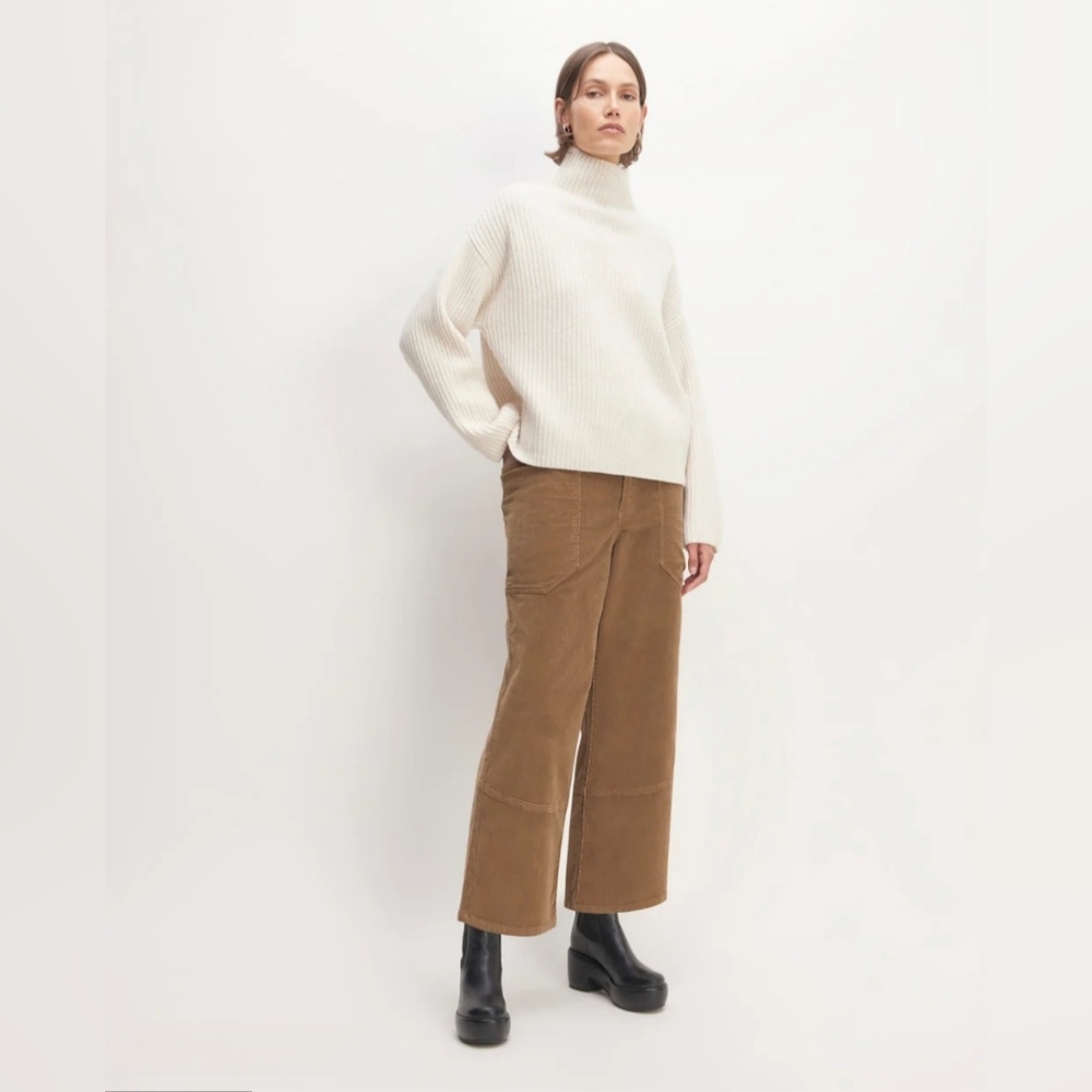 Everlane Women's Corduroy The Gardener Pant in Brown Sz 12. Business